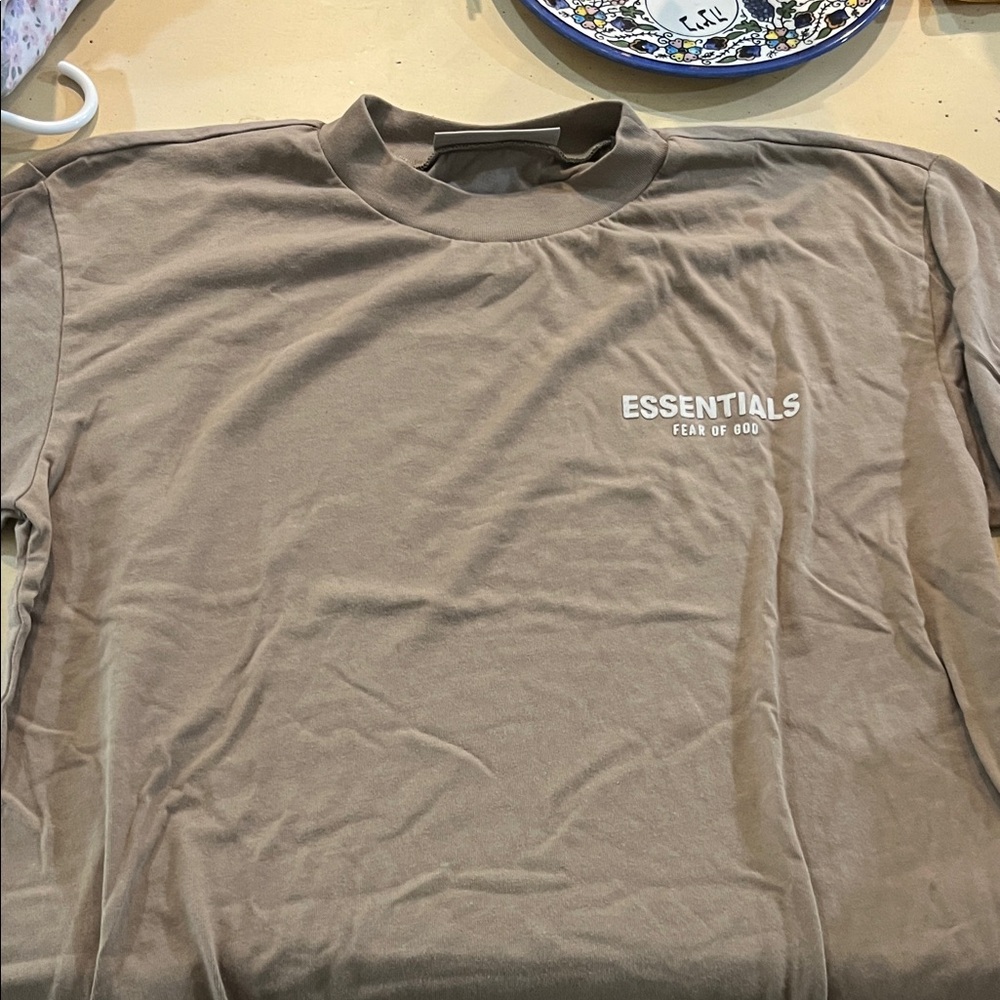 Fear of God Essentials Tan Short Sleeve Shirt